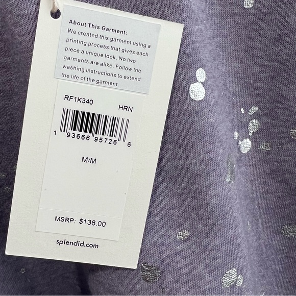 SPLENDID Avalanche Foil Pullover SWEATSHIRT - Picture 8 of 11